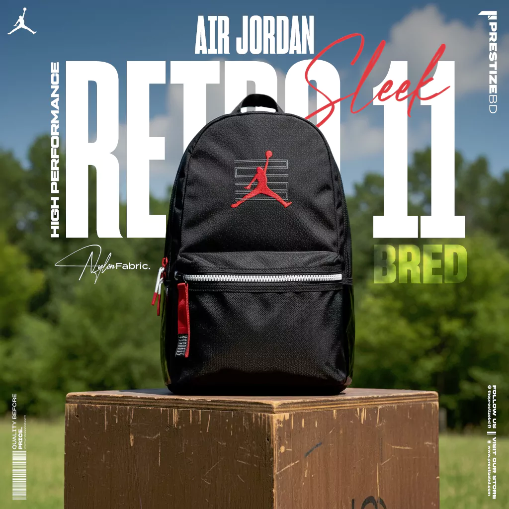 Jordan Retro 11 BRED Backpack - Image 3