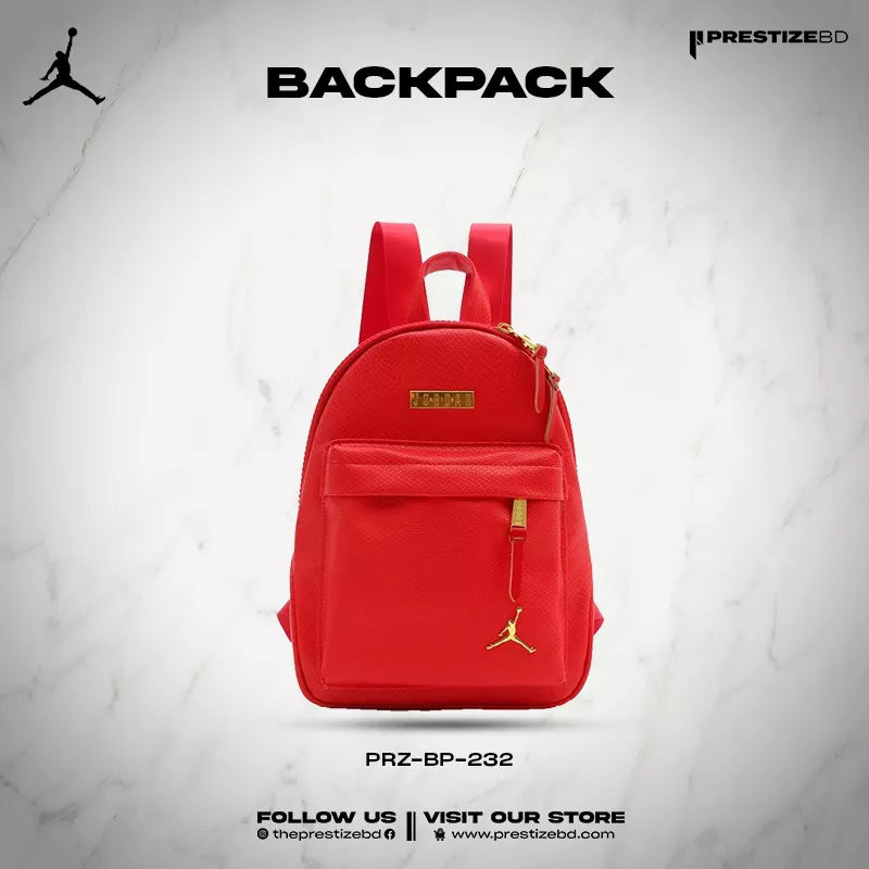 ir Jordan Regal Air Backpack Red – Premium Faux Leather Jordan Bag in Bangladesh | PrestizeBD