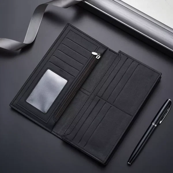 Sleek Dark Long Men’s Wallet - Image 3