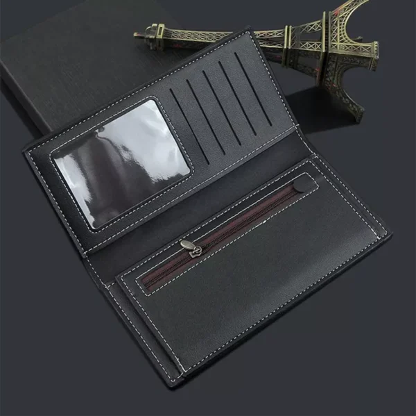 Black Long Men's Wallet - Image 3