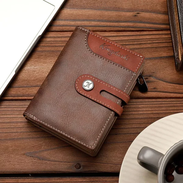 Short Brown Men's Wallet - Image 2