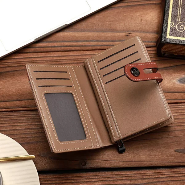 Short Brown Men's Wallet - Image 3