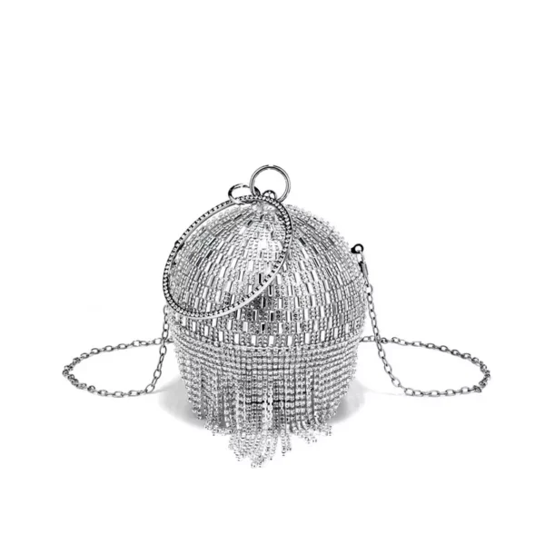 Ladies Clutch Bag - Silver Oval 2.0 - Image 3