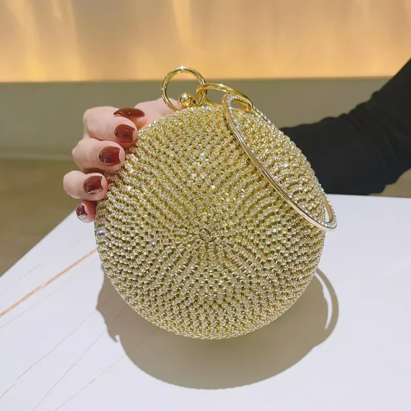 Ladies Clutch Bag - Golden Oval - Image 2