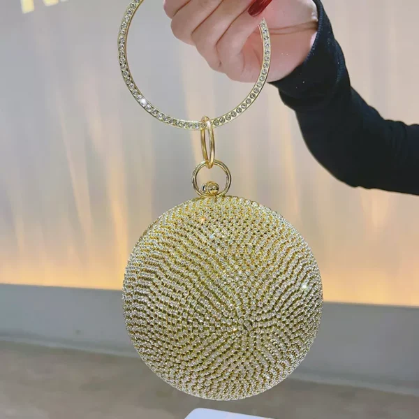 Ladies Clutch Bag - Golden Oval - Image 3