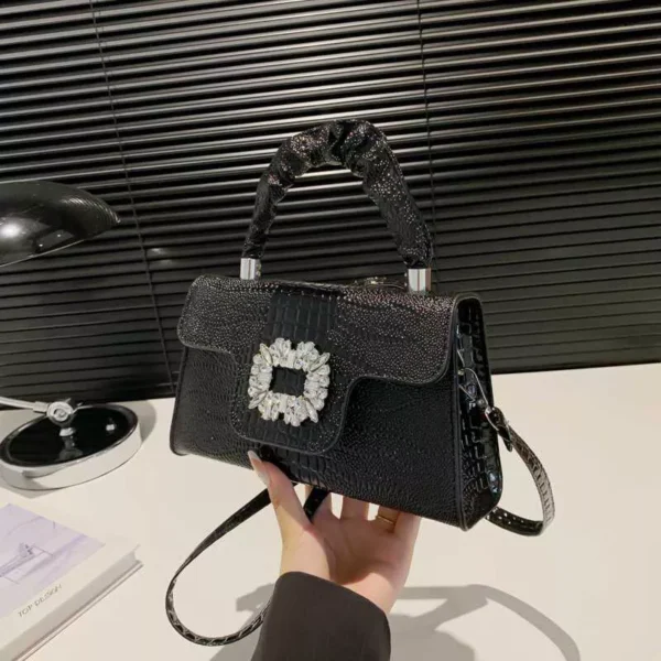 Elegant Black Ladies Clutch Bag - Image 3