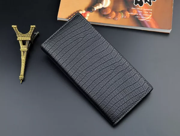 Dark Crocodile Men's Long Wallet - Image 2