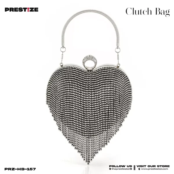 Ladies Clutch bag - Grey Love