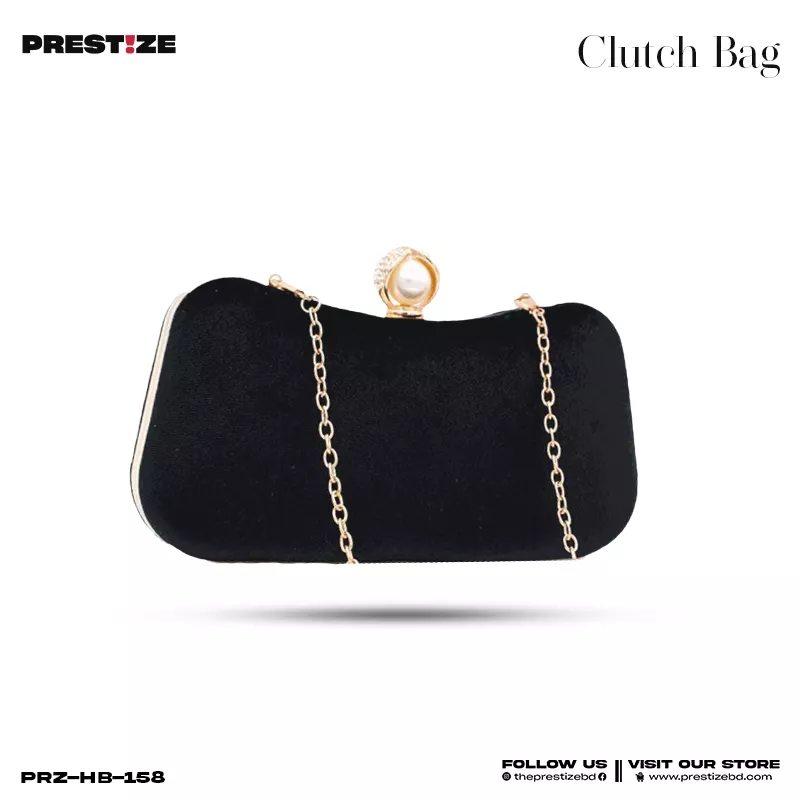 Dark Satin Ladies Clutch Bag