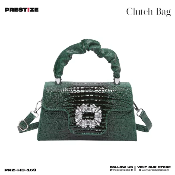 Elegant Green Ladies Clutch Bag