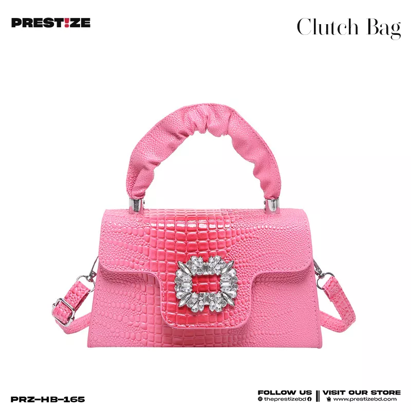 Elegant Pink Ladies Clutch Bag