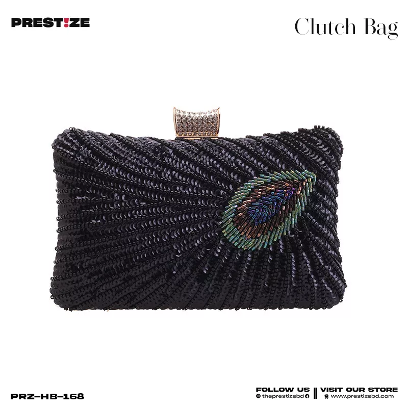 Dark Peacock Ladies Clutch Bag