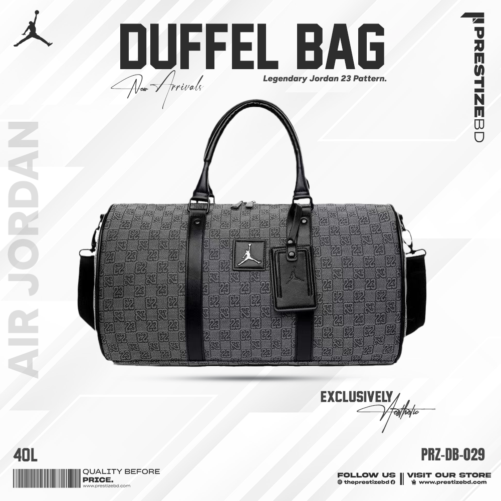 Jordan Monogram Duffel Bag (Grey)