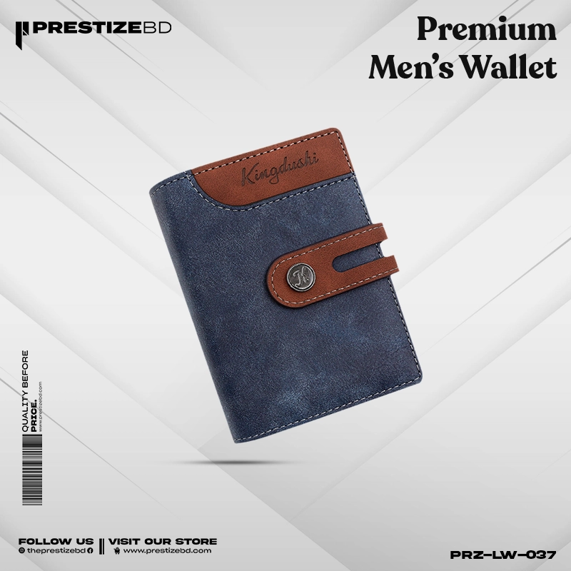 Short Blue Men's Wallet