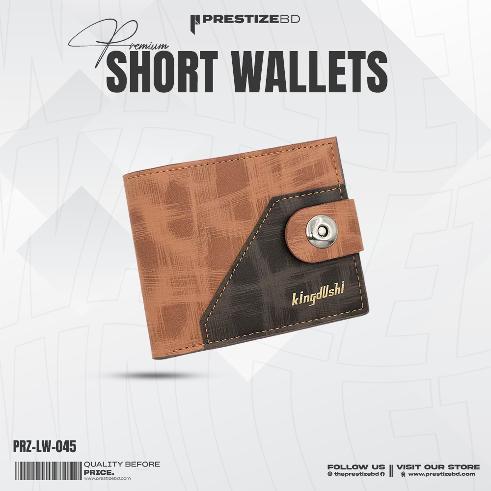 Kingdushi Mini Bi-Fold Men's Wallet - Brown Chocolate