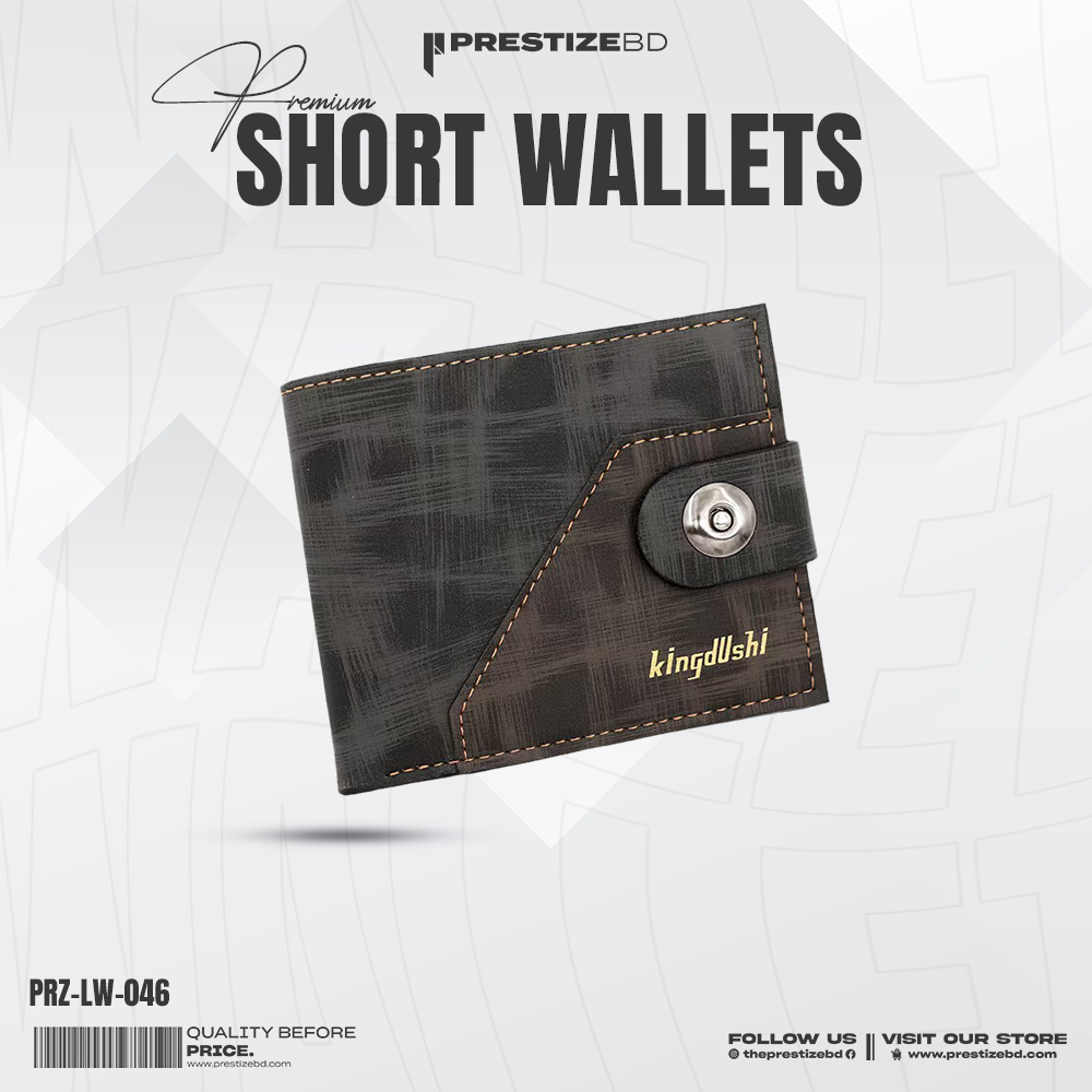 Kingdushi Mini Bi-Fold Men's Wallet - Black Chocolate