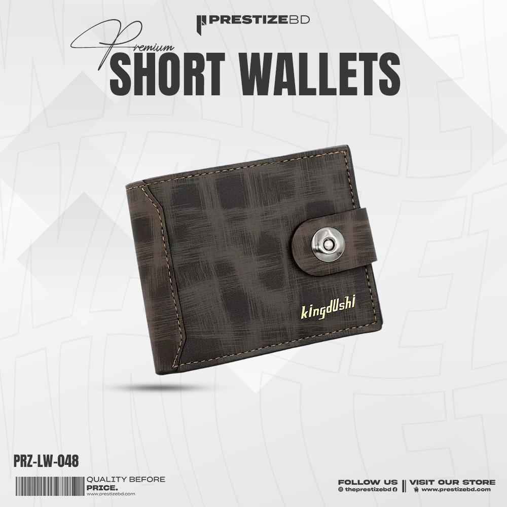 Kingdushi Mini Bi-Fold Men's Hook Wallet - Chocolate