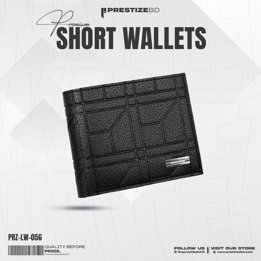 Sleek Dark Bi-Fold Mini Men’s Wallet