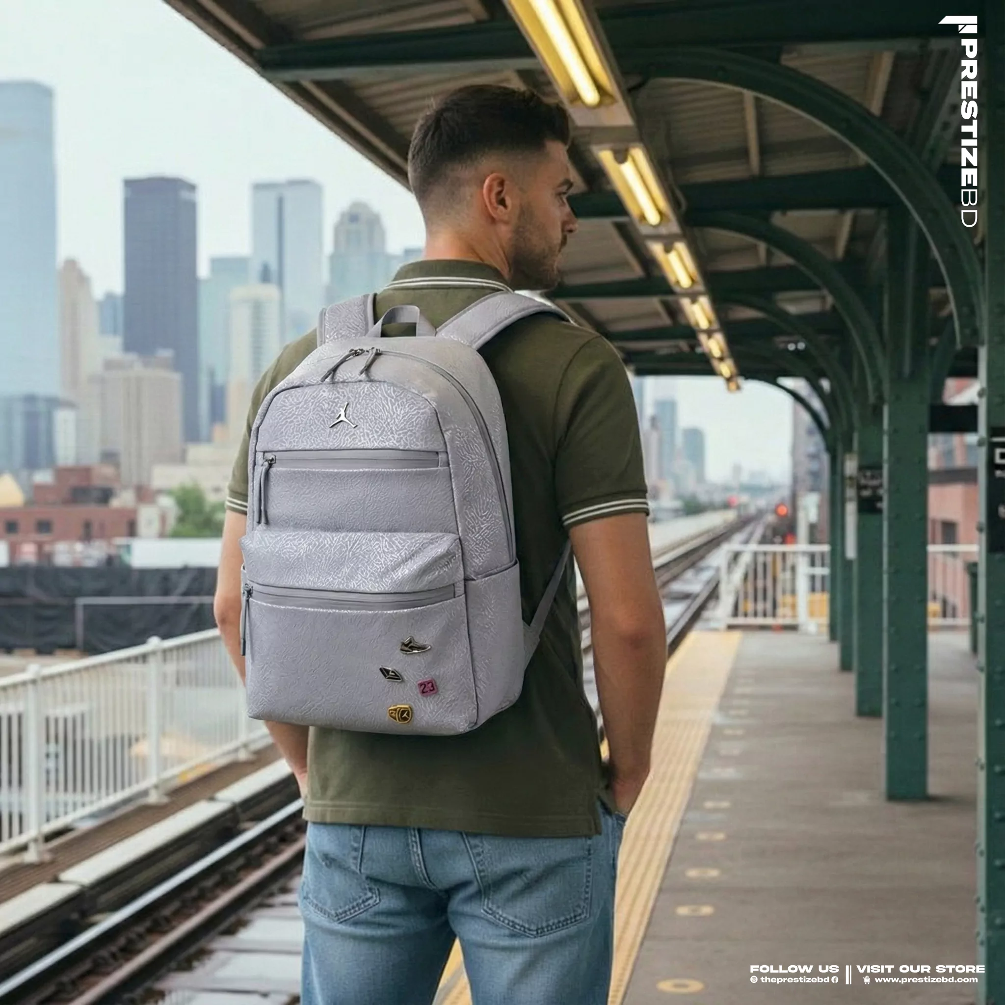 Air Jordan Jumpman Backpack (Grey) - Image 3