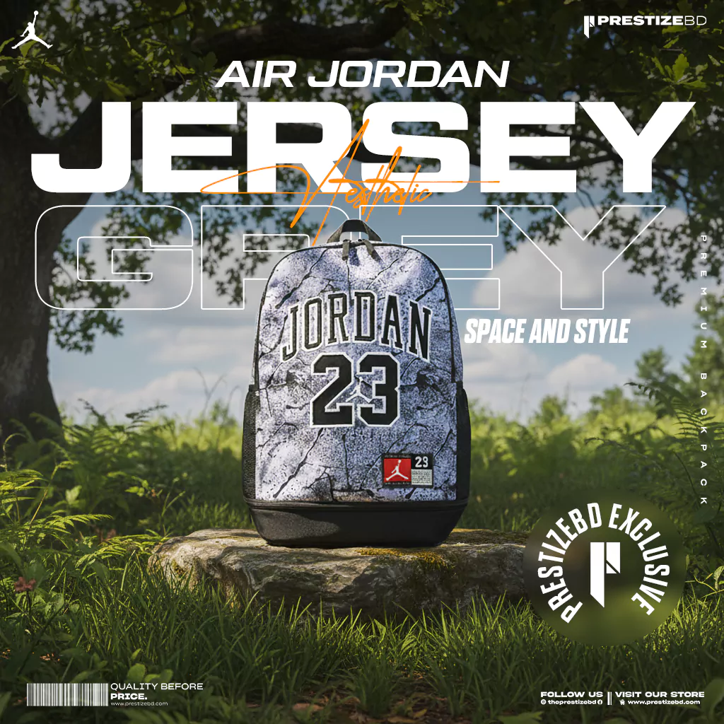 Jordan 23 Jersey Backpack (Grey) - Image 4