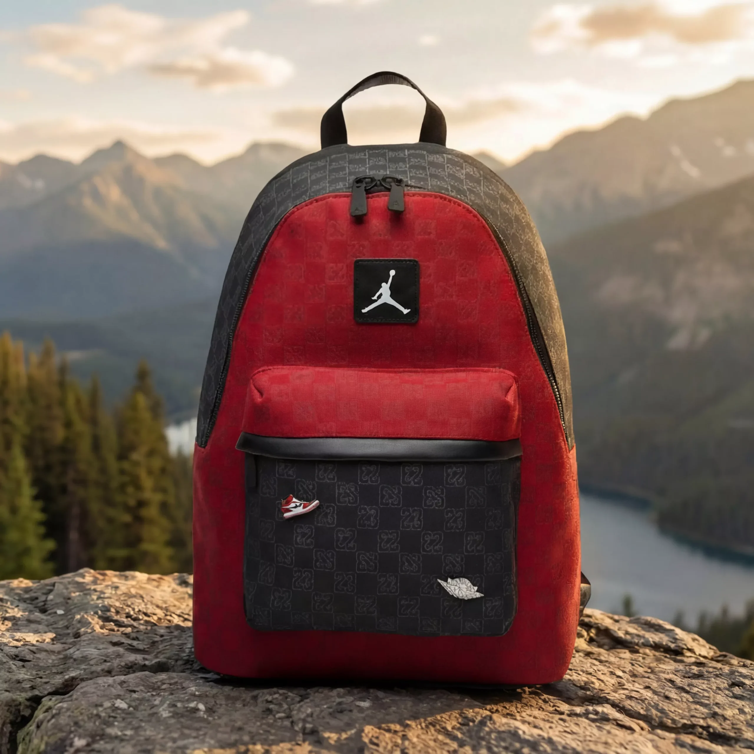 Air Jordan Monogram Backpack (Varsity Red) - Image 2