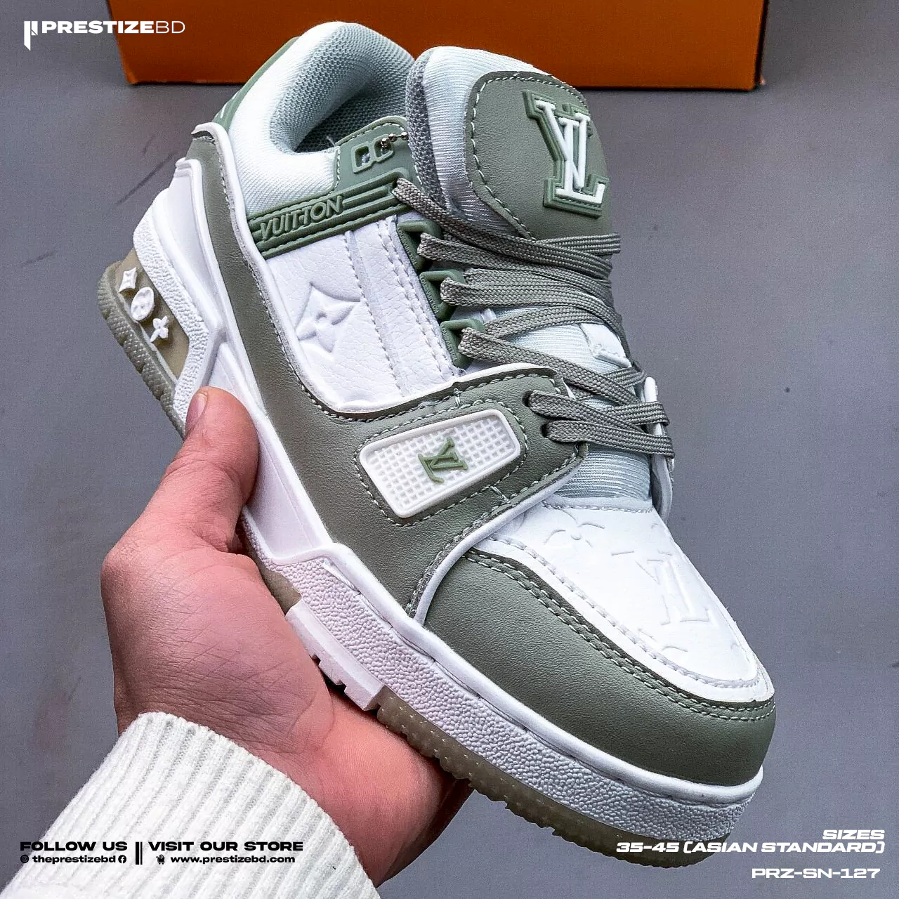 Louis Vuitton Trainer (Olive) - Grade 1:1