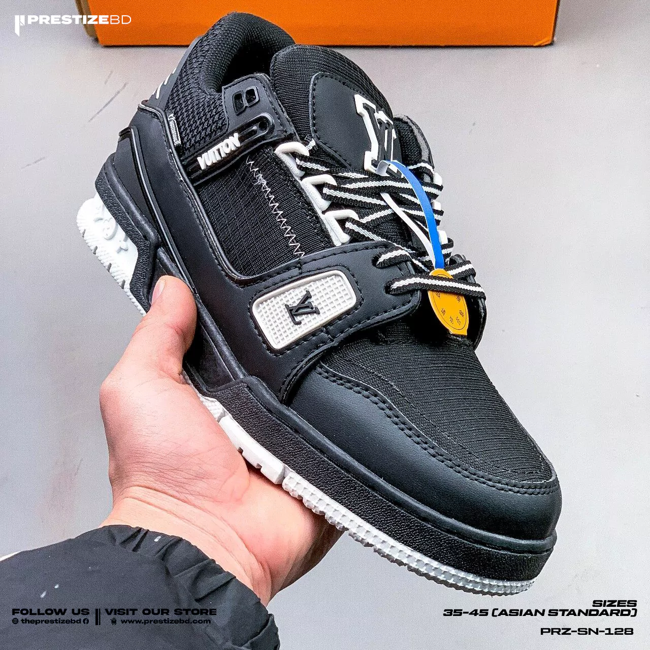 Louis Vuitton Trainer (Black 2.0) - Grade 1:1