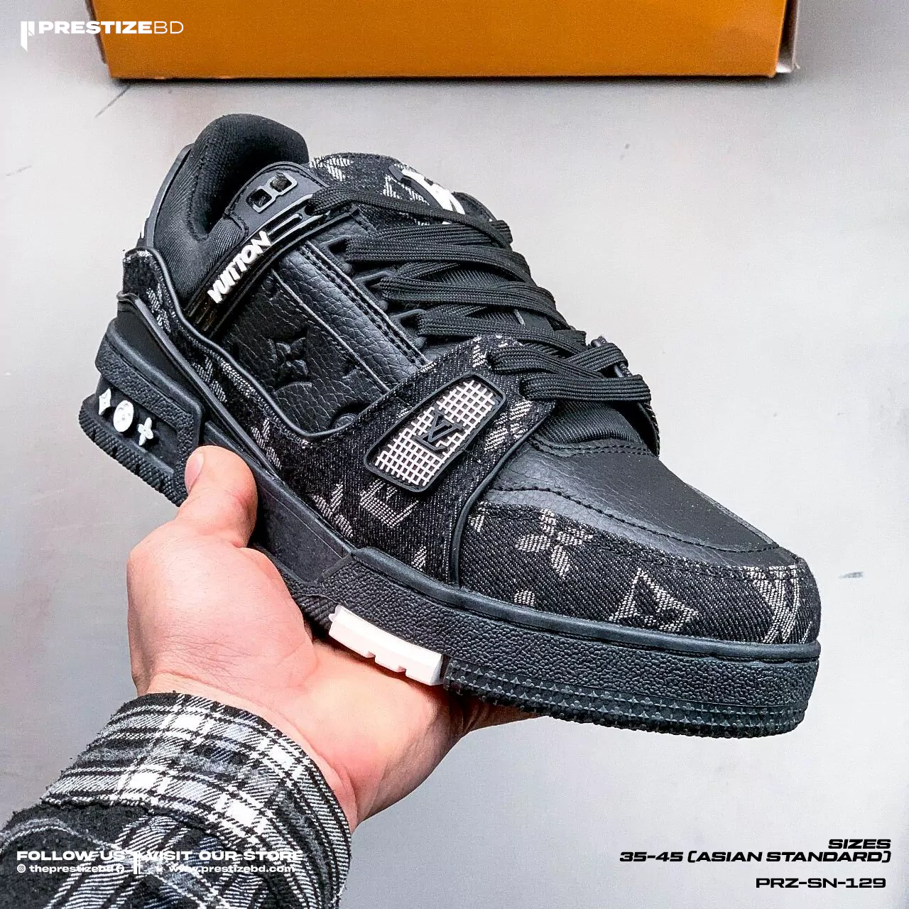 Louis Vuitton Trainer (Black 3.0)- Grade 1:1