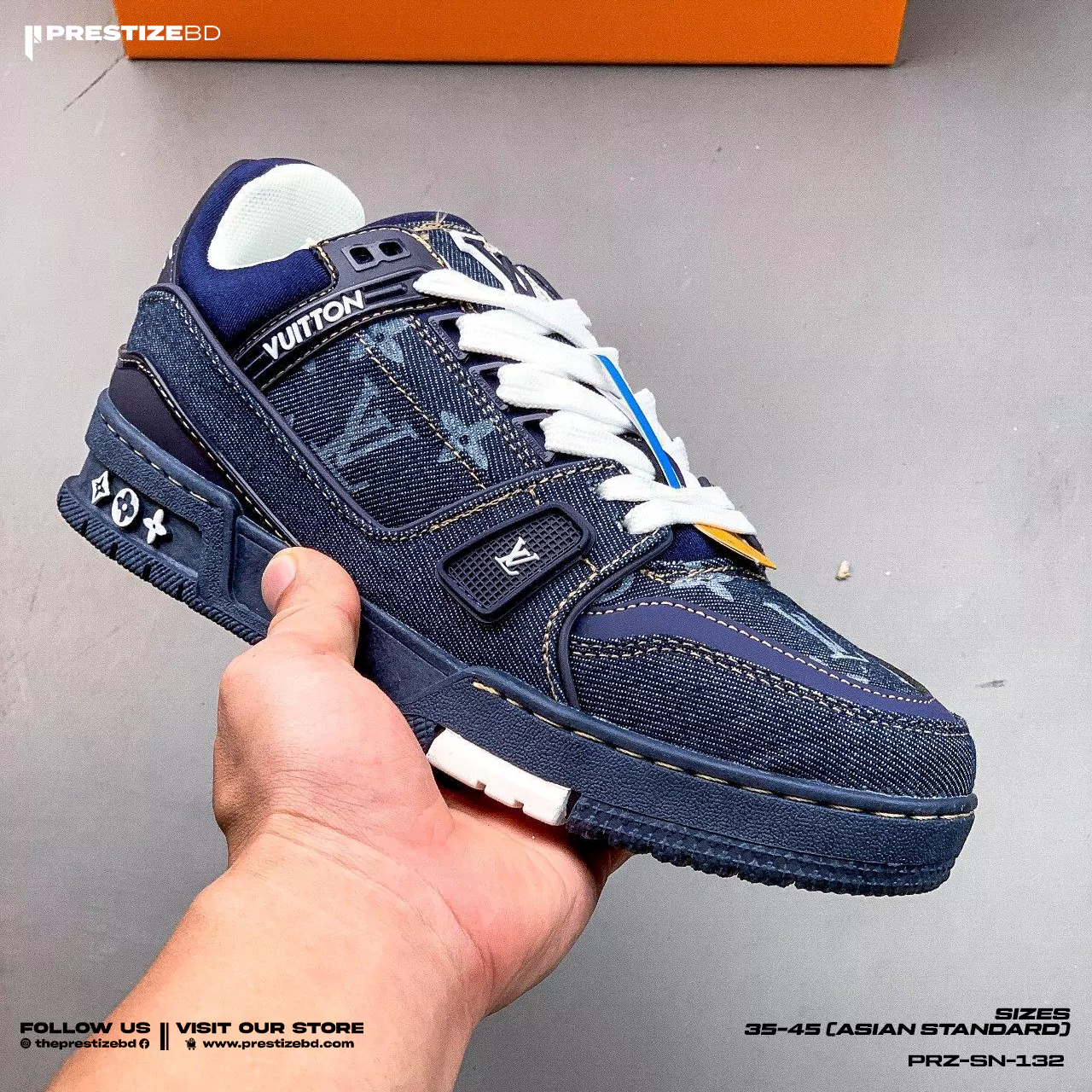 Louis Vuitton Trainer (Navy) - Grade 1:1