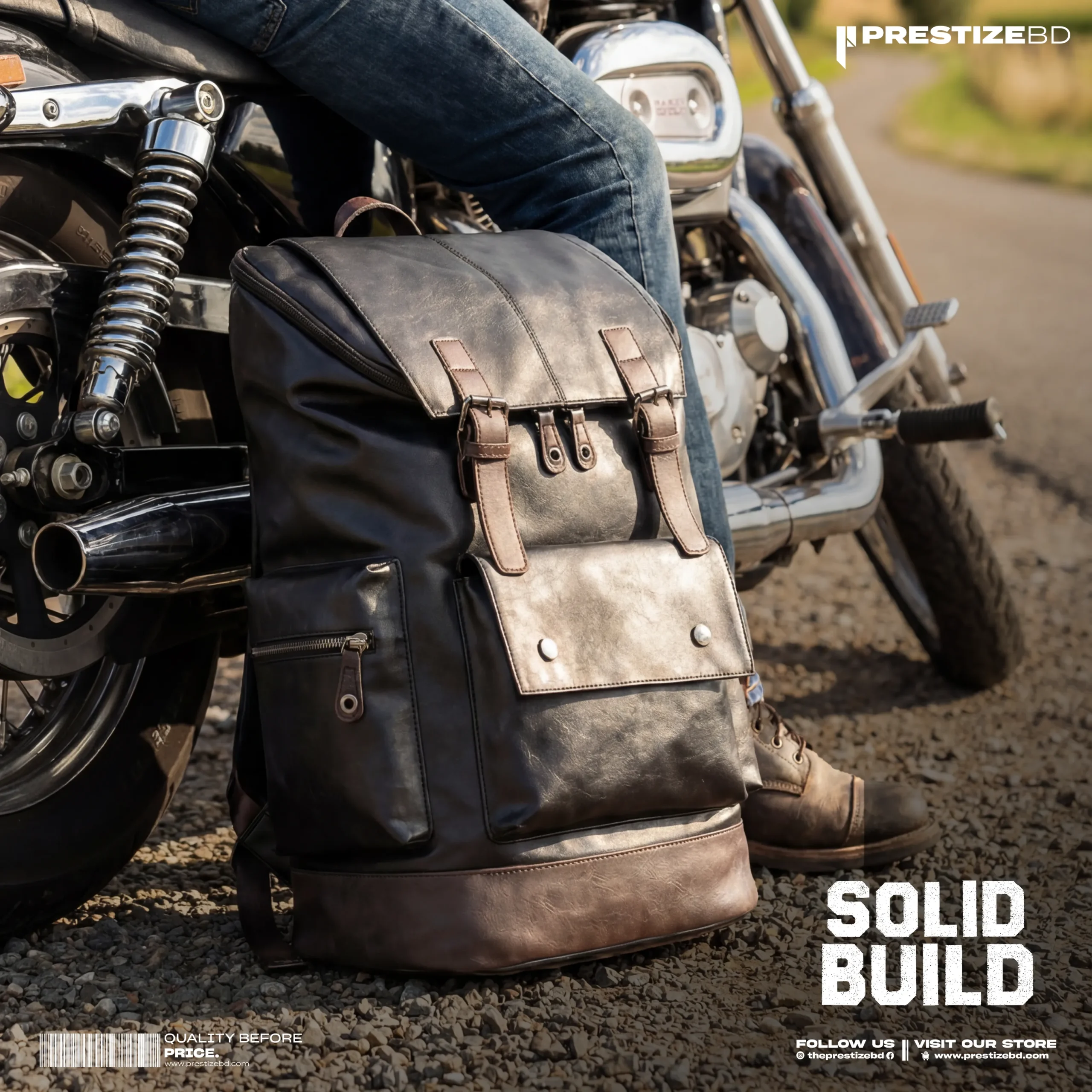 Leather Travel Backpack - Prestize BD Exclusives - Image 3